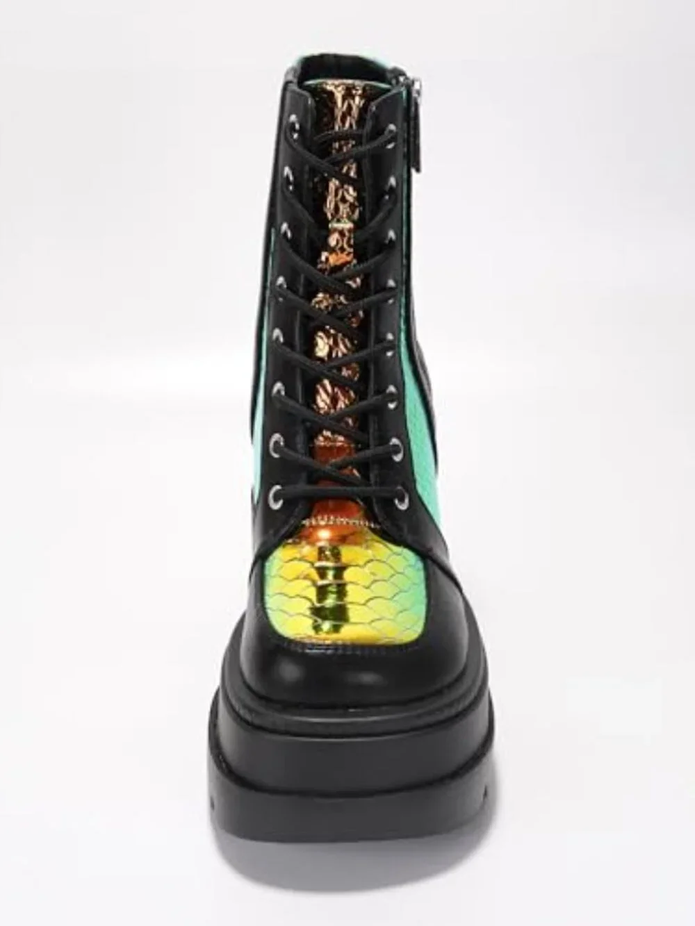 Women's Platform Ankle Boots with Chunky Block Heel